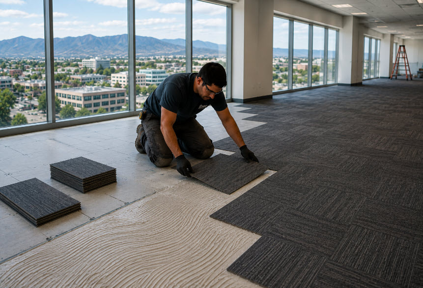Colorado commercial flooring contractor insurance for carpet, hardwood, LVP, tile and more. Compare liability coverage, costs and insurance quotes.